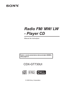 Manual Sony CDX-GT730UI Player auto