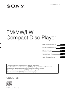 Bedienungsanleitung Sony CDX-GT26 Autoradio