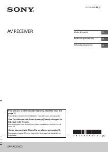 Mode d’emploi Sony XAV-AX200C2 Autoradio