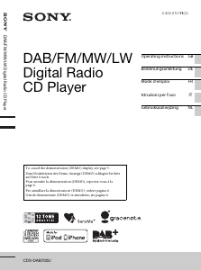 Mode d’emploi Sony CDX-DAB700U Autoradio