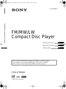 Manual Sony CDX-GT630UI Auto-rádio