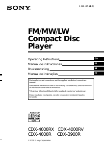 Manual Sony CDX-3900R Car Radio