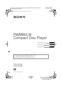 Brugsanvisning Sony CDX-GT232 Bilradio