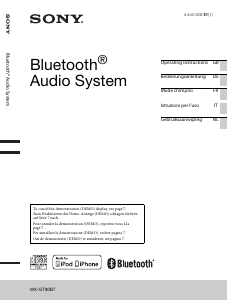 Manuale Sony WX-GT90BT Autoradio