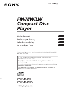 Mode d’emploi Sony CDX-4180RV Autoradio