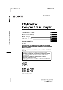 Handleiding Sony CDX-CA700 Autoradio