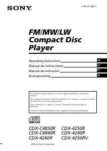 Manual Sony CDX-C4840R Auto-rádio