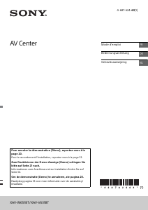 Mode d’emploi Sony XAV-V631BT Autoradio