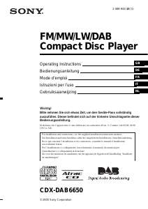 Manual Sony CDX-DAB6650 Car Radio