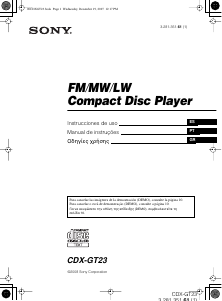Manual Sony CDX-GT23 Auto-rádio