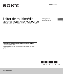Manual Sony DSX-A310DAB Auto-rádio