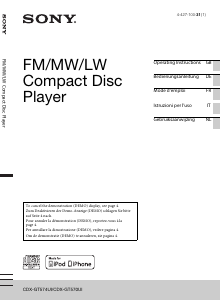 Mode d’emploi Sony CDX-GT574UI Autoradio