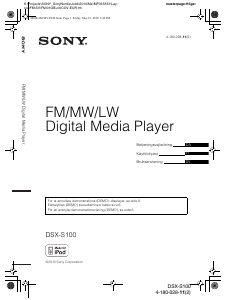 Käyttöohje Sony DSX-S100 Autoradio