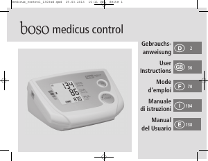 Handleiding Boso Medicus Control Bloeddrukmeter