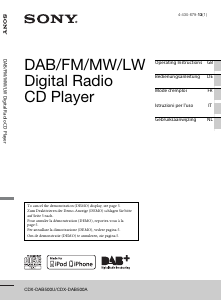 Mode d’emploi Sony CDX-DAB500U Autoradio