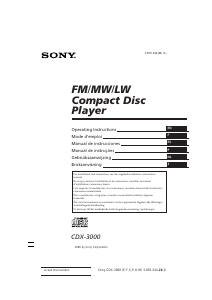 Manual Sony CDX-3000 Auto-rádio
