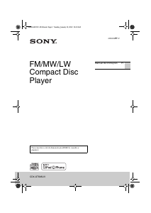 Manual Sony CDX-GT565UV Auto-rádio