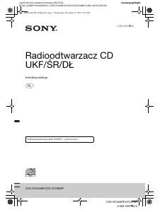 Instrukcja Sony CDX-GT262ME Radio samochodowe