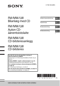 Käyttöohje Sony CDX-G1302U Autoradio