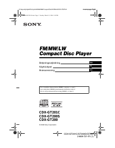 Brugsanvisning Sony CDX-GT200 Bilradio