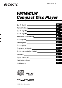 Manual Sony CDX-GT30RN Auto-rádio