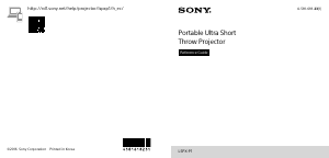 Manual Sony LSPX-P1 Projetor