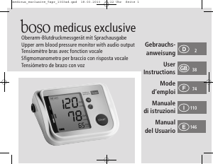 Handleiding Boso Medicus Exclusive Bloeddrukmeter