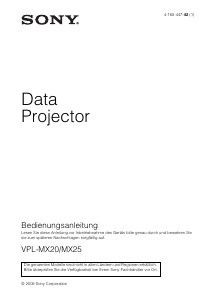 Bedienungsanleitung Sony VPL-MX20 Projektor