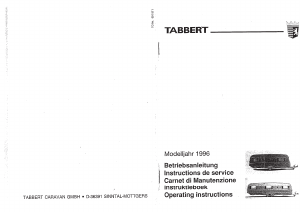Mode d’emploi Tabbert Baronesse 620 (1996) Caravane