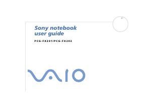 Bruksanvisning Sony Vaio PCG-FX202 Bärbar dator