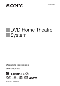Bruksanvisning Sony DAV-DZ361W Hembiopaket