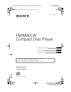 Bruksanvisning Sony CDX-GT240 Bilradio