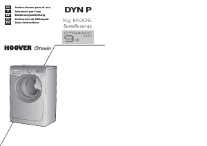 Manual Hoover DYN 9164DPG Máquina de lavar roupa