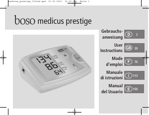 Handleiding Boso Medicus Prestige Bloeddrukmeter