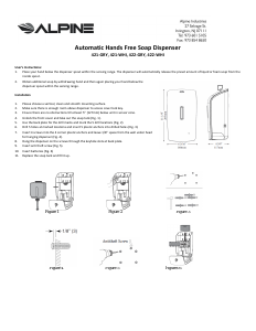 Handleiding Alpine 421-WHY Zeepdispenser