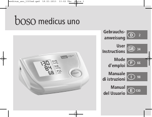 Handleiding Boso Medicus Uno Bloeddrukmeter