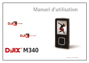 Mode d’emploi D-Jix M340 Lecteur Mp3