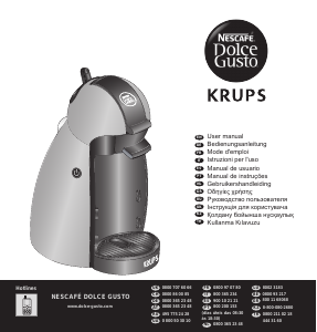 Mode d’emploi Krups KP100010 Nescafe Dolce Gusto Machine à expresso