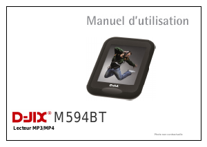 Mode d’emploi D-Jix M594BT Lecteur Mp3