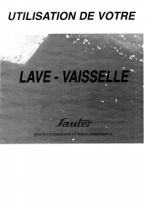 Mode d’emploi Sauter LVD11 Lave-vaisselle