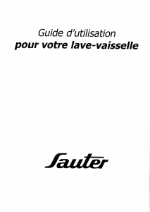 Mode d’emploi Sauter LVX1 Lave-vaisselle