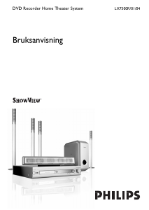 Bruksanvisning Philips LX7500R ShowView Hjemmeteatersystem