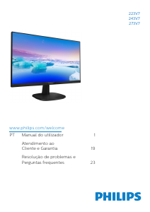 Manual Philips 223V7QHSB Monitor LED