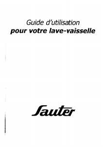 Mode d’emploi Sauter SVI33XF1 Lave-vaisselle