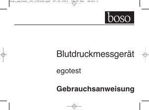 Bedienungsanleitung Boso Egotest Blutdruckmessgerät