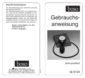 Bedienungsanleitung Boso Profitest Blutdruckmessgerät