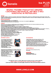 Manual Lionelo Isa Plus Baby Carrier