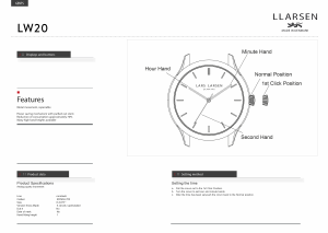 Bruksanvisning Lars Larsen 120GBBL LW20 Armbandsur