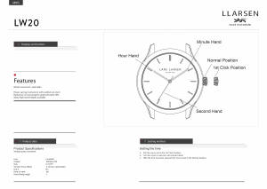 Handleiding Lars Larsen 120RBBL LW20 Horloge
