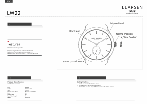 Bruksanvisning Lars Larsen 122SGBLL MADS Armbandsur